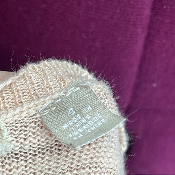 Anthropologie Knitted and Knotted size small pale peach light weight sweater - Picture 5 of 7